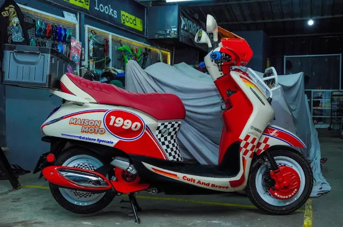 Bikin Pangling, Yamaha Grand Filano Disulap Bergaya Vintage Rally