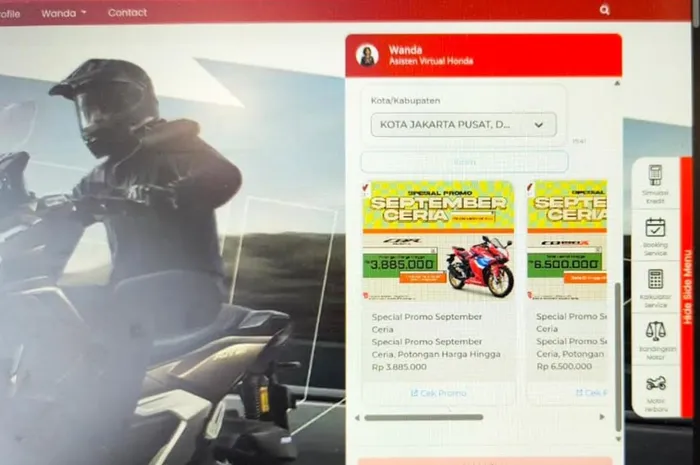 Wanda AI Informasi Seputar Promo, Pembelian Motor Honda, Lokasi Servis Resmi Sampai Tips Perawatan Kendaraan